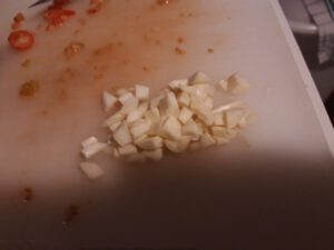 Knoblauch für ein Bruschetta