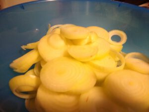 Zwiebeln für eine Zwiebelsuppe!